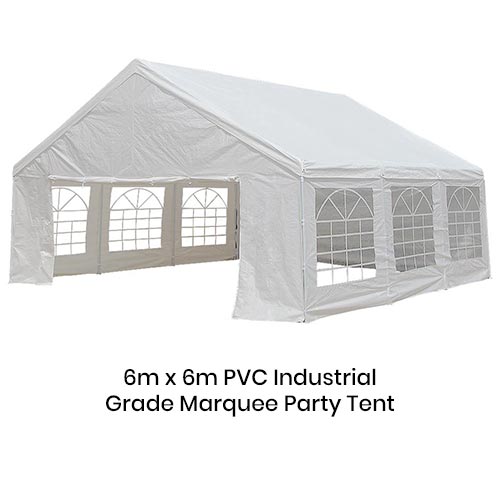 6m x 6m PVC Industrial Grade Marquee Party Tent